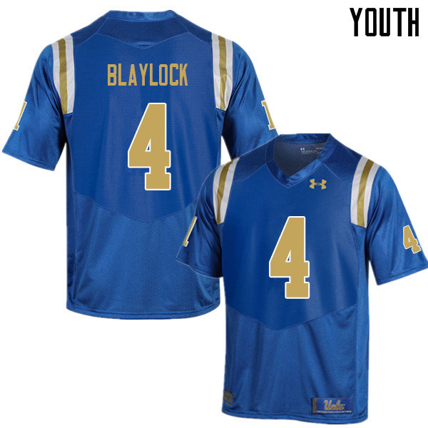 Youth #4 Stephan Blaylock UCLA Bruins College Football Jerseys Sale-Blue